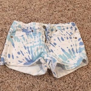 Blue tiy diy shorts